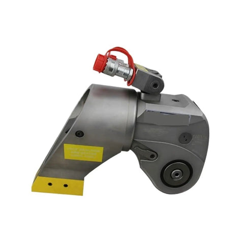 Heavy Duty Hydraulic Torque Wrench With Steel Square Drive And Rapid Release Piston For Cranking Stubborn Fasteners In Workshops That Runs Smooth As Butter Without The Drama Or Space Limits, showing compact design with a side view.