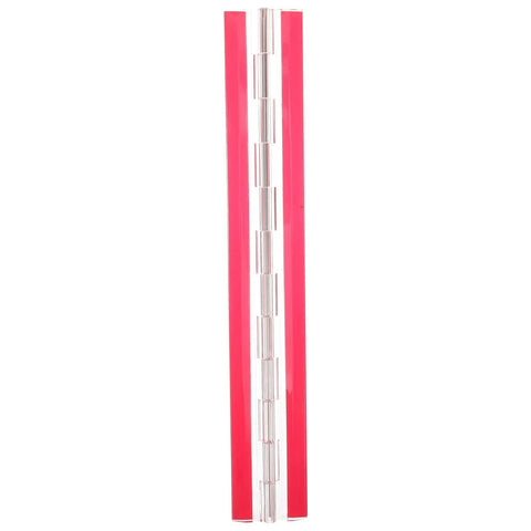 Mini Self Adhesive Folding Piano Hinge For Boxes And Cabinets Clear Transparent Hinge side view