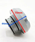 Replacement Flushing Chamber Base With Nozzle Holder For CNC Slow Wire EDM Machines, shown with 70mm and 44mm dimensions.