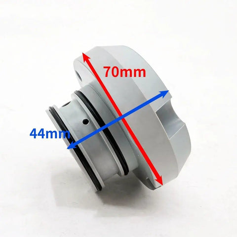 Replacement Flushing Chamber Base With Nozzle Holder For CNC Slow Wire EDM Machines, shown with 70mm and 44mm dimensions.