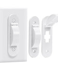 Wall Switch Guard 2 Pack Kid Proof Light Switch Cover With Toggle Style Protection in white, showing closed and open views.