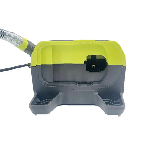 Portable 18 Volt Cordless Rotary Tool With Variable Speed Up To 34000 Rpm base view showing battery compartment and flexible shaft connection.