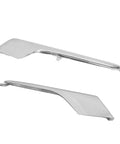 Slick Glossy Chrome Fog Light Bumper Molding Pair For Tesla Model X 2016 Through 2021 Left Front Side Trim Strip, chrome finish, two pieces.