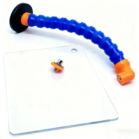 Magnetic Base Safety Guard With Twelve By Eight Point Five Inch Polycarbonate Shield Tough As Nails 15 Inch Reach Hose Arm