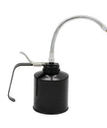 Hand Oiler With Flexible Spout 1 Pint Universal Fit Lubricant Dispenser For Pro Grade Precise Oil Application Rigid And Flexible Spouts Zinc Plated Base Easy Control For Machinery Workshop And Automotive Tasks black metal hand oiler with flexible spout