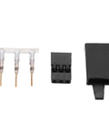 Cold Pressed RC Connector Kit With 3 Pin ABS Brass Housing Built Tough Easy Installation High Performance For Model Aircraft And Electronic Devices And Systems showing connector pieces