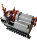 Pro Grade 110V Electric Pipe Threading Machine 750W Motor Easy Cuts And Reams 1/2 To 3 Inch Conduit For Water Gas Plumbing No Sweat Operation Real Workhorse, side view of the tool showing details.