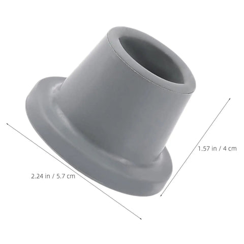 Grippy Anti Slip Rubber Feet For Shower Chairs And Tub Transfer Benches In Wet Bathrooms, single foot cap with dimensions shown