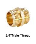 Brass Garden Hose Fitting Adapter Three Quarter Inch Male Thread To Three Quarter Inch Male Thread Union Coupling