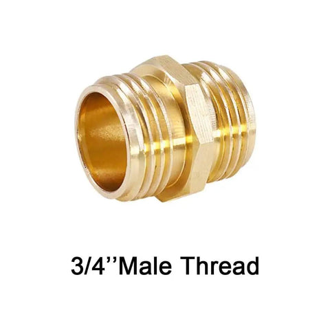 Brass Garden Hose Fitting Adapter Three Quarter Inch Male Thread To Three Quarter Inch Male Thread Union Coupling