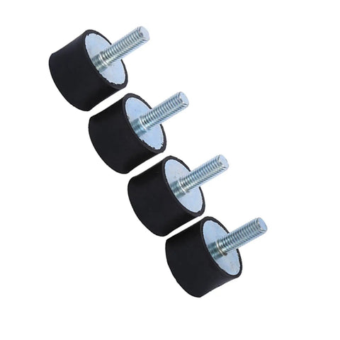 Rugged Heavy Duty Rubber Mounts And Vibration Isolation Shock Absorber For Medical And Mechanical Equipment Reduces Noise And Protects Gear With Durable Rubber And Zinc Coated Steel M8x23 VD30x20, four rubber mounts