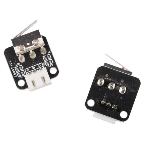 5 Pack 3 Pin End Stop Limit Switches for CR-10 Ender-3, NO NC Micro Switch Module, compact design, plug-and-play connectors.