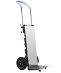 Heavy Duty 1200W Electric Stair Climbing Dolly With Folding Design Handles, portable dolly with large wheels for heavy appliances.