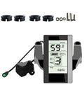 Must Have E Bike Display For Bafang 01 02 And HD Motors With Seamless Integration And Accurate Data Transmission Designed For 24V 36V 48V And 60V Battery Systems For A Totally Sweet Ride. e-bike display with mount, 5-pin cable, and black metal case