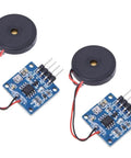 2 Pack Piezoelectric Vibration Sensor Module with 5V DC AD DO Output High Sensitivity Vibration Switch for drums