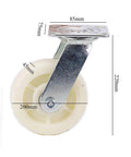 Top Shelf Heavy Duty Swivel Caster Wheels With Dual Locking Ball Bearings And Reinforced Top Plate Mount Pack Of Four Six Inch Diameter Built Tough For Smooth Furniture Moves Anywhere showing detailed measurements and design.