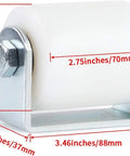 Gate Guide Roller 2.5 Inch UHMW Nylon Sliding Gate Guider With Post Welded Bracket Heavy Duty Sealed Ball Bearing Side Roller Assembly
