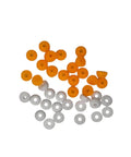 10 Sets Pro Fingerboard Truck Bushings Orange And White PU Material Fits All Pro Fingerboard Trucks Random Colors Durable And Stiffer Than Standard Bushings For Dope Smooth Turns And Precise Grips