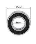 688-2RS deep groove ball bearing, chrome steel, double sealed, 8x16x5mm, front view, 20 pcs