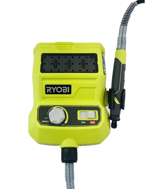 Front view of the 18V Battery Operated Multi Tool with Variable Speed Up To 34,000 RPM, featuring a 36 Inch Flexible Shaft Pen Design.