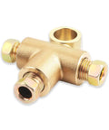 Three Sixteenth Brake Line Tee Kit With Fittings For A Three Way Brake Line Tee Union DIY Friendly Rust Proof Connector For Cars And Trucks Includes Fittings And Leak Check Guide To Keep Your Brake Piping In Top Shape. 3/16 in copper-iron tee with fittings
