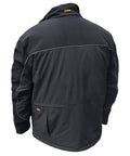 Back view of Toasty Three Heating Zones Heated Lightweight Soft Shell Jacket With Led Controller and Preheat Battery Gauge