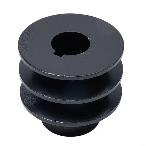 Heavy Duty 20mm Bore Double V Belt Pulley For A Type Belts with black finish and three grooves, designed for Honda GX engines.