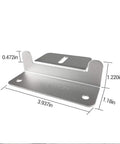 Z Brackets For Solar Panels Lightweight Aluminum Corrosion Resistant Mounting Kit For RVs Trailers Boats And Yachts Wall Mount Or Off Grid Roof Install 2 Count showing dimensions