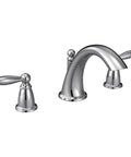 Brantford Chrome Two-Handle Deck Mount Roman Tub Faucet Trim Kit With Valve Required T4943, arched spout, easy lever handles