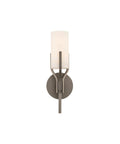 Top Tier Modern Led Wall Sconce 21 Inch Alabaster Shade With Warm 3000K Glow And Smooth Continuous Dimming In Sleek Antique Nickel Finish With White Shade
