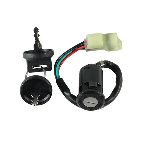 Heavy Duty Ignition Switch Lock Kit With Keys For KXR 250 Maxxer Euro 2 ATVs Aluminum Build Secures Engine Against Thieves, keys and wiring