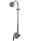 Exposed Shower Valve With Cross Handle, Pressure Balance Ceramic Temperature Regulating Cartridge, in rough chrome finish