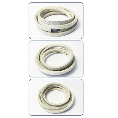 Heavy Duty 111.4 By 5/8 Inch Mower Deck Belt With Aramid Cord For 48 Inch Mowers Direct Fit Replacement To Stop Slipping Or Wearing Out And Keep Your Lawn Mower Running Smoothly All Season, coiled belt set
