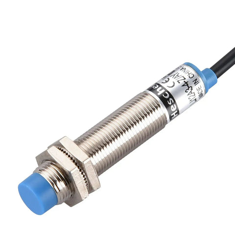 Inductive Proximity Sensor Switch M12 Non Shield Type With 4mm Sensing Distance; metal cylindrical design with blue cap
