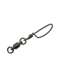 Stainless Steel Ball Bearing Snap Swivels With Double Welded Rings, Size Five, 245 Pound Test, Gunmetal Black, 10 Pack, Patented Bullet Shape For Smoother Water Action And Less Drag, shown on white