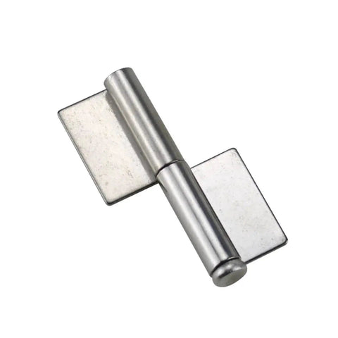 Detachable 304 stainless steel weld on right gate hinge for industrial machinery cabinets, non-hole design, heavy duty enclosure hardware.