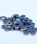 RC Ball Bearing Set For One Tenth Scale SCX10 II Kit And RTR 28 Pcs Bearings Upgraded With 5x11x4mm 10x15x4mm 5x10x4mm 8x16x5mm 5x14x5mm And 7x14x3.5mm, metal blue-sealed bearings