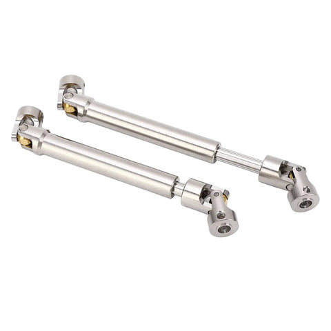Two Pack Stainless Steel M4 RC Drive Shafts For One Tenth Scale Crawler Upgrades Universal Round Brass Ball Joint