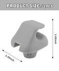 Two Pack Durable Sun Visor Clip Replacement For Cars Heavy Duty Visor Clip Hooks OEM 88217S01A01ZA 88217S04003ZA Compatible With Honda Civic Accord Odyssey Gray Easy Install, showing gray clip with dimensions 1.45x1.35 inches.