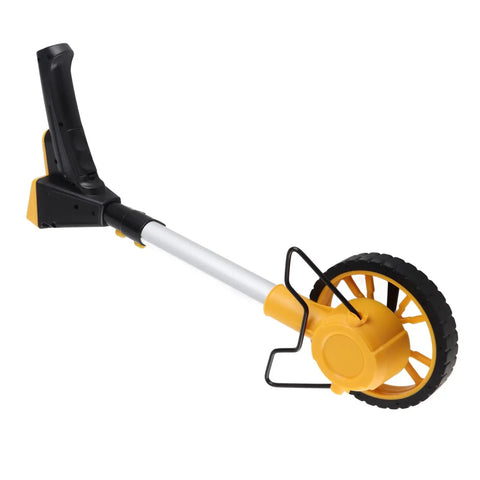 Distance Measuring Walking Wheel Digital Counting Device Foldable for with anti-slip wheel and digital display.