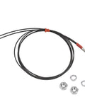 Diffuse Reflective Digital Fiber Optic Sensor Cable For Rail Power Systems Monitoring with nuts and washers, FRS 610 M6 Compatible