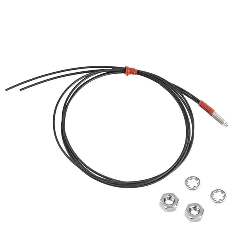 Diffuse Reflective Digital Fiber Optic Sensor Cable For Rail Power Systems Monitoring with nuts and washers, FRS 610 M6 Compatible