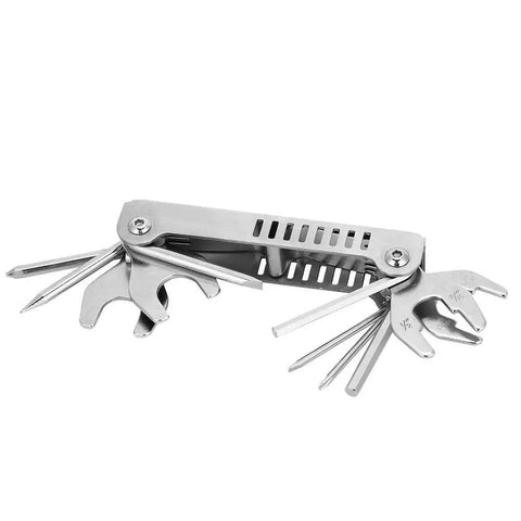 Stainless steel 8 In 1 Scuba Diver Tool Kit for Regulators and Valve Repairs, folded multi tool set, compact and durable.