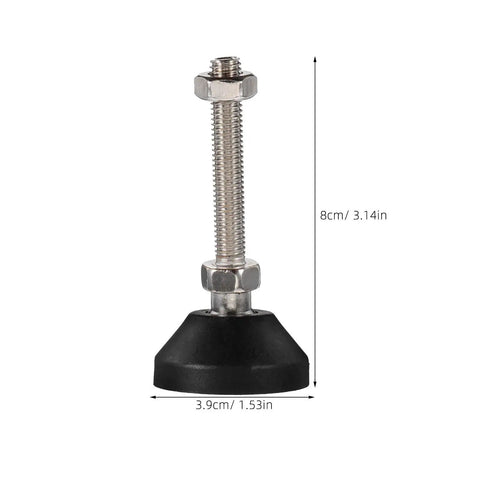 Adjustable Furniture Leveling Feet 40mm Base 6 Pack Black Nylon and Alloy Durable Height Adjustable Stabilizers for Tables and Beds to Level Uneven Floors Heavy Duty and Easy to Install Like a Pro, 8cm foot