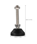 Adjustable Furniture Leveling Feet M8 Threaded Legs 6 Pack With 40mm Nylon Alloy Base For Beds Tables Cabinets Easy Height Adjustment Stable No Wobble Extends Lifespan Of Your Furniture, black leveling foot 8cm tall with 3.9cm base