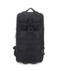 Black Outdoor Backpack For Men 40L Rucksack With Waterproof Oxford Fabric front view with large main compartment
