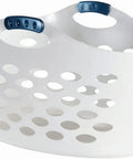 White 1.5 Bushel Portable Laundry Basket With Flexible Design Durable Build And Easy One Hand Carry Handles Grab And Go Convenience