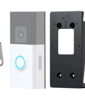 Vinyl Siding Doorbell Wall Mount Kit For Ring Video Doorbell Models 1 And 2 From 2020, 3, 3 Plus And 4, Plus Battery Doorbell Plus Pro And Battery Doorbell 2024, Vertical Angle Wedge Mount Bracket Plate For Secure Four Inch Siding, shown with removal key.