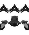 Heavy Duty Furniture Dolly Set With Carbon Steel Frame And Abs Triangular Rotating Wheels For Slick Easy Maneuvering Of Appliances And Heavy Furniture In Warehouses And Offices, black