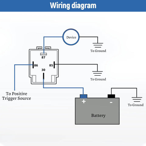 Wiring diagram for Main Relay Conversion Kit With Kill Switch For Honda Civic CRV Integra Accord And Prelude 1990s To 2002
